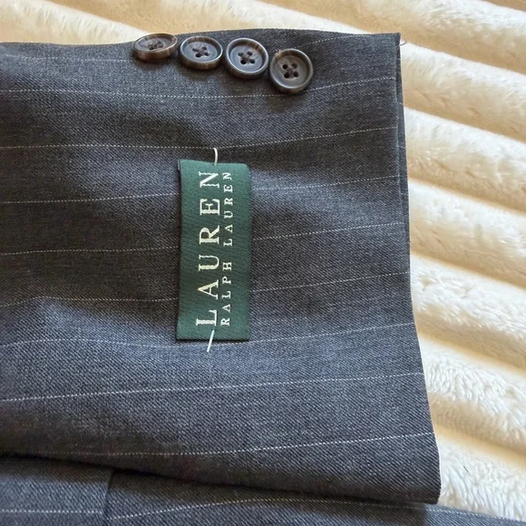 Ralph Lauren Gray Pinstripe Two-Piece Suit